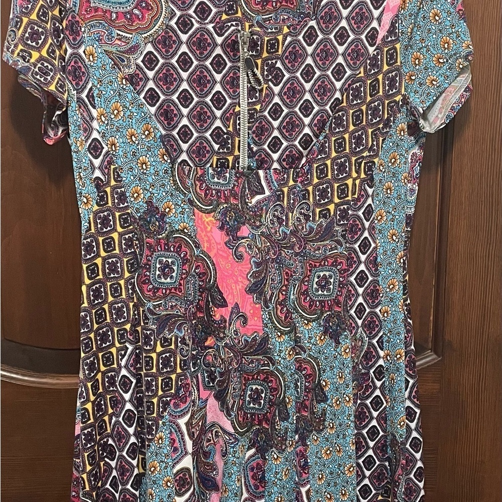Romeo pour Juliette.Paris  women’s Multicolor Patterned Dress short sleeve S 46 - Picture 6 of 7